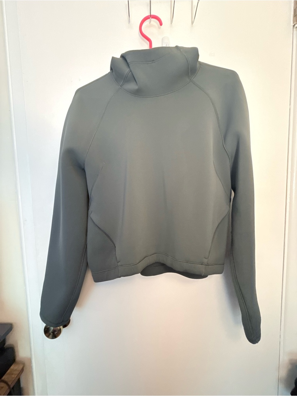 lululemon athletica Olive Green Funnel Neck Sweatshirt